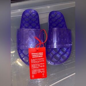 Diesel Clear Purple SA-KARAIBI GL Slide Sandals, Women’s size 36 NWT